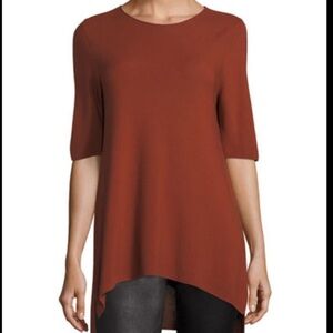 NWT Eileen Fisher Half Sleeve Tencel Sweater Large